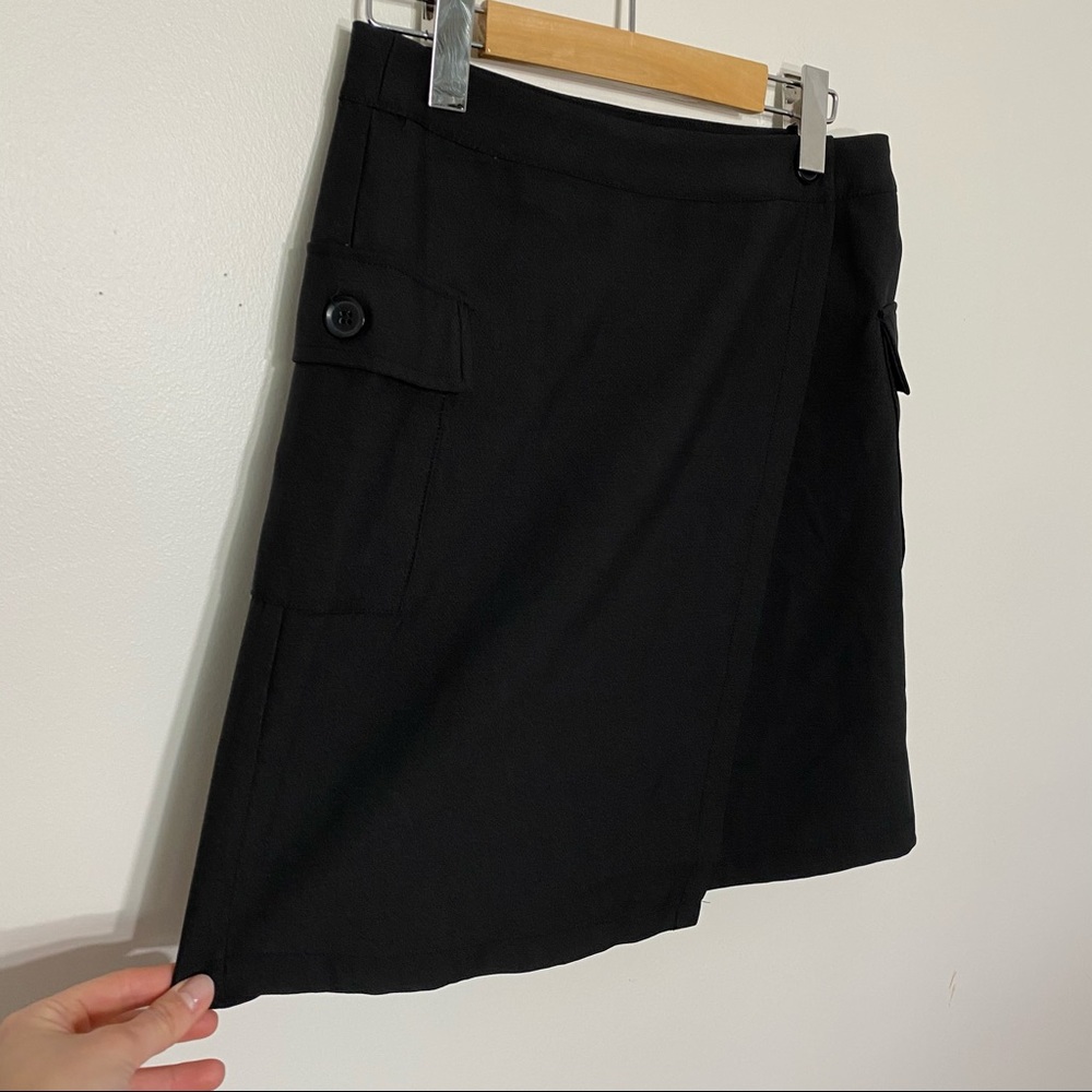 Wrap cargo mini skirt
